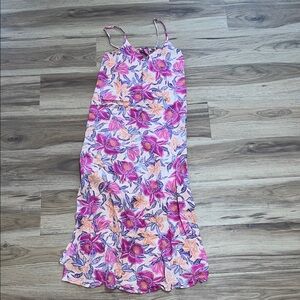 Old Navy Floral Maxi Dress - Pink and Orange